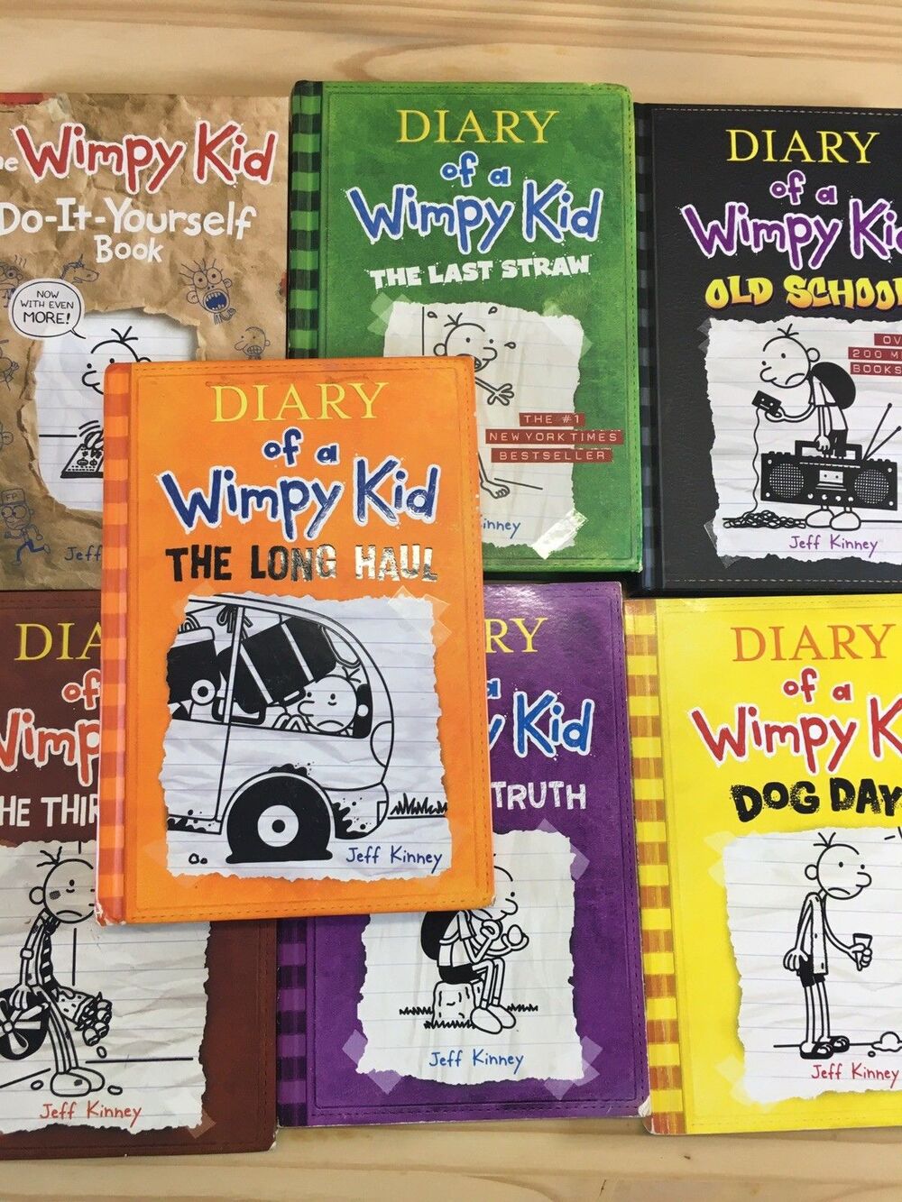 Lot of 7 Diary Of A Wimpy Kid Hardcover Books Movie Diary Hard Luck Ugly Truth
